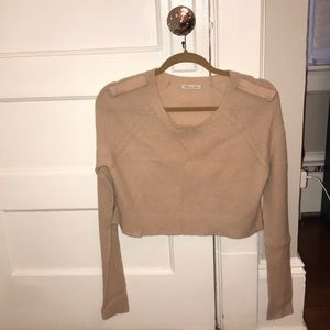 Crop cashmere sweater